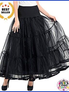 Women's 1950s Petticoat Half Slip Vintage Crinoline Underskirt